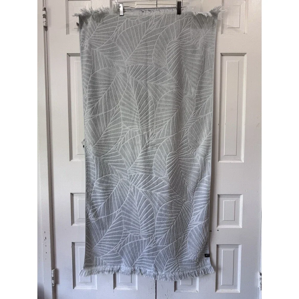Anthropologie Slowtide Kalo Bath Towels Collection Set Of 2 Baby Blue 60”x30”EUC